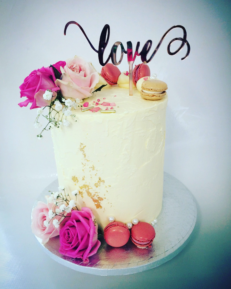 One Tier Wedding Cake - Design 1