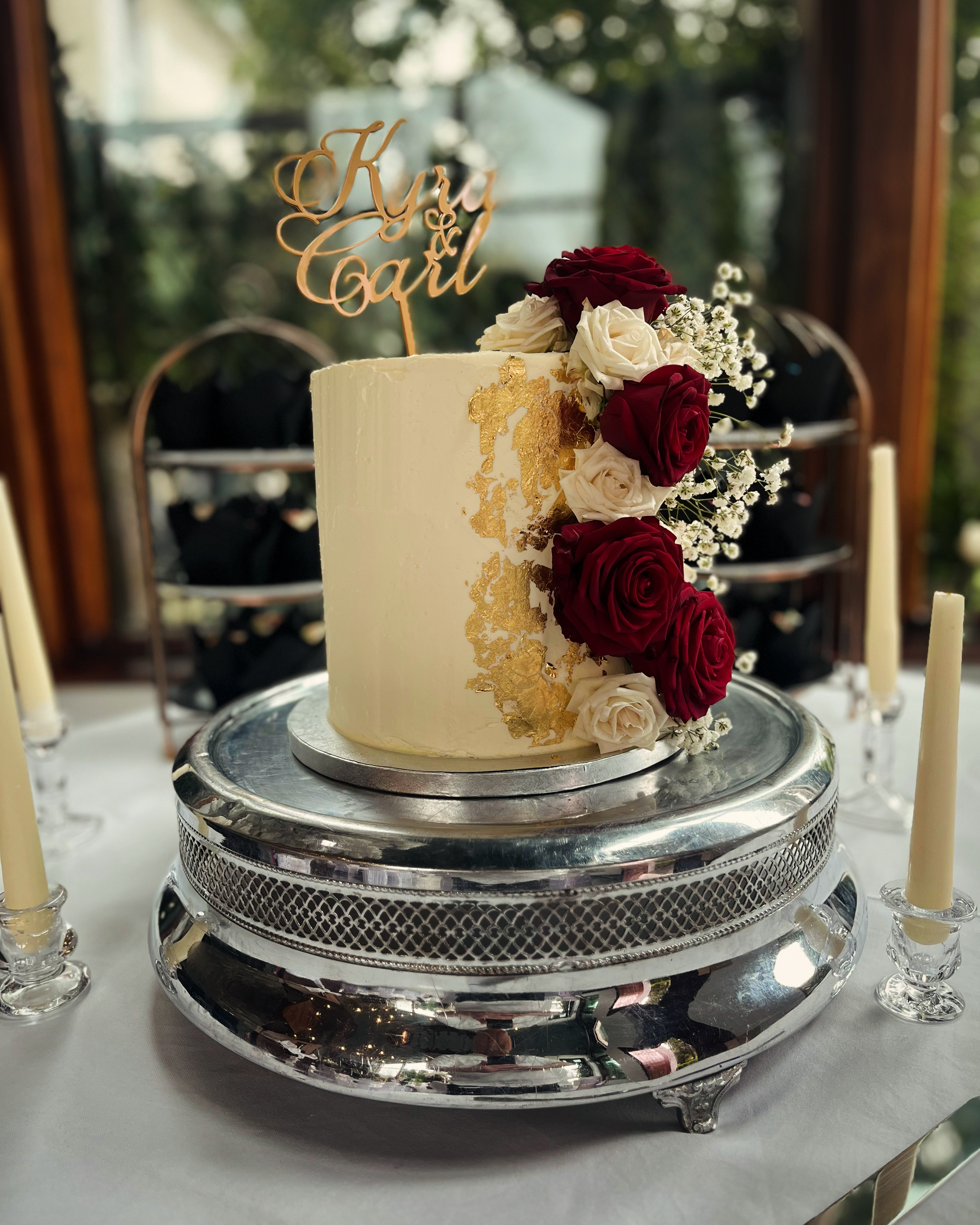 One Tier Wedding Cake - Design 8