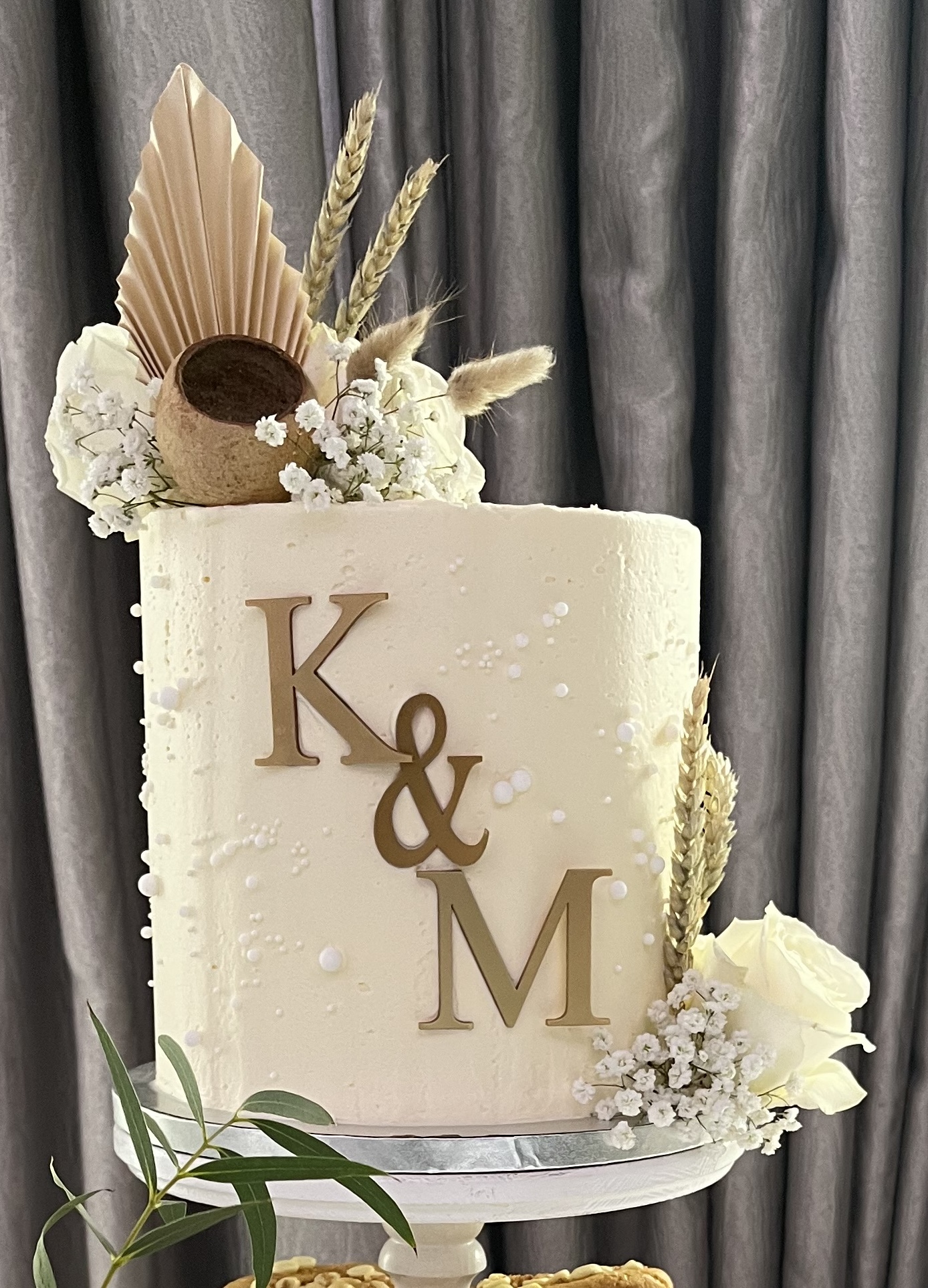One Tier Wedding Cake - Design 7